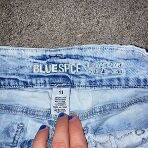 Blue Spice Light Denim Shorts